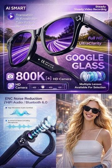 Lunettes Connectées IA GUHUAVMI W610 – ChatGPT, Bluetooth & Caméra HD