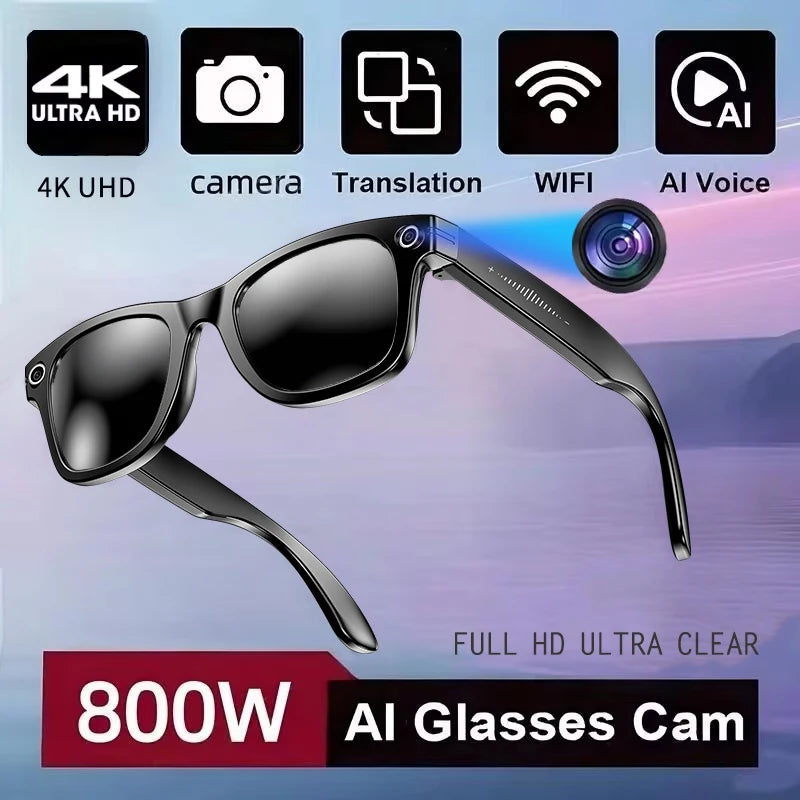 Lunettes Connectées IA GUHUAVMI W610 – ChatGPT, Bluetooth & Caméra HD