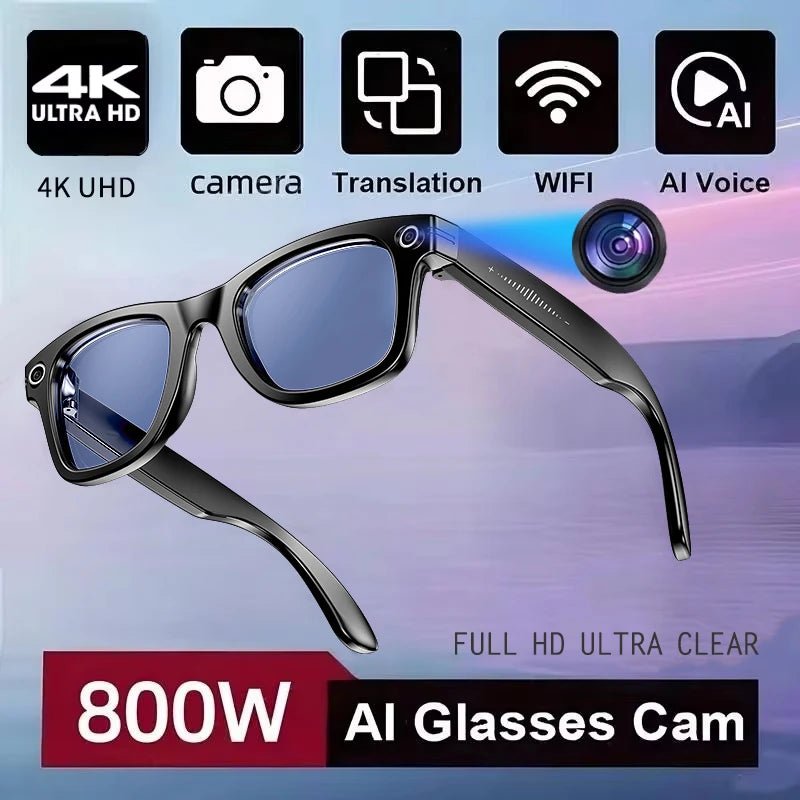 Lunettes Connectées IA GUHUAVMI W610 – ChatGPT, Bluetooth & Caméra HD